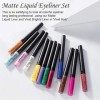 Matte Liquid Eyeliner, Liquid Eyeliner, Eyeliner Pen, Eyeliner Coloré, Eyeliner Waterproof, Set Eyeliner Liquide Fluorescent 