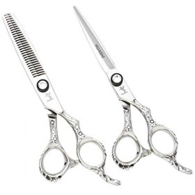 Salon De Coiffure Ciseaux Set 6.0 inch- 17 CM, Ciseaux De Coupe De Cheveux Professionnel Lumière Et 440C en Acier Inoxydable 