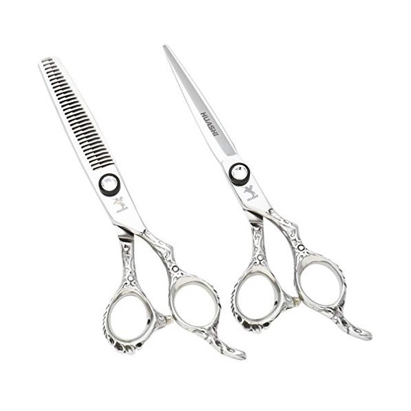 Salon De Coiffure Ciseaux Set 6.0 inch- 17 CM, Ciseaux De Coupe De Cheveux Professionnel Lumière Et 440C en Acier Inoxydable 