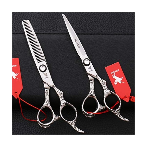 Salon De Coiffure Ciseaux Set 6.0 inch- 17 CM, Ciseaux De Coupe De Cheveux Professionnel Lumière Et 440C en Acier Inoxydable 