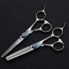 Ciseaux de coiffeur Sapphire 6 pouces Barber Professional Ciseaux de coupe de cheveux Set Ciseaux plats et à dents Ciseaux de