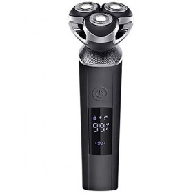 BECCYYLY Rasoir électrique Rasoir électrique Hommes Tondeuse à Barbe Rasoir à Barbe Humide et sèche tête 3D Lavable 8W Haute 