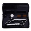 HIJIN Ciseaux De Coupe De Cheveux Règle 6.0 Pouces, Salon De Coiffure Salon De Coiffure Ciseaux Kits 440C en Acier Inoxydable