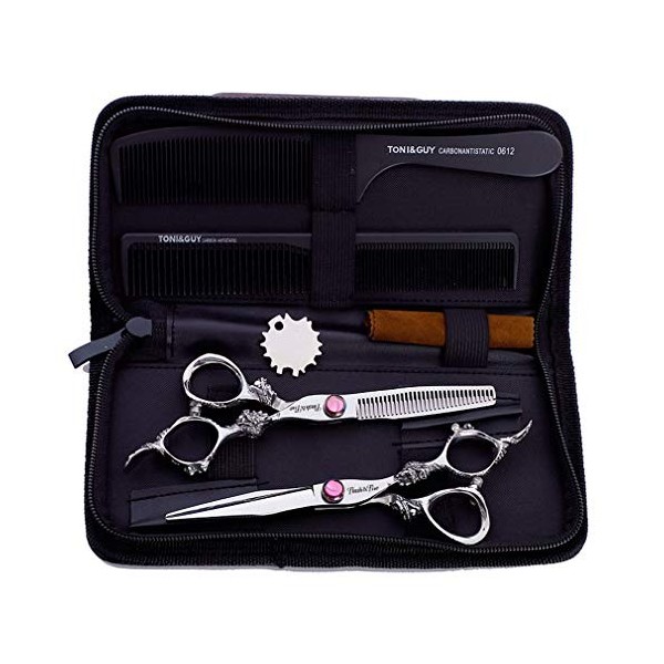 Salon De Coiffure Ciseaux De Coiffure Set, 6 Pouces Coupe De Cheveux Kits Ciseaux pour Les Professionnels Haircut des Hommes 