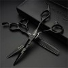 KOAIEZ Ciseaux de Coupe de Cheveux Professionnels de 6,0 Pouces Noir , cisaillements de Coiffure multifonctionnels 440c, Tra