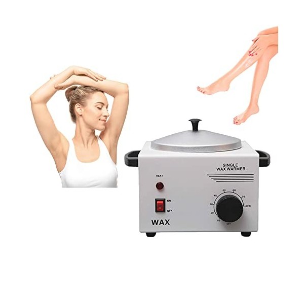 jucyuanhang Machine De Chauffe-Cire Dépilatoire À Pot Unique, Outil Dépilation Dété pour Épilateur Spa Portable 600ML, Cont