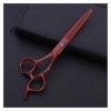 Cisailles pour la coupe de cheveux 6 pouces Vin Rouge Coiffure Ciseaux Coupe de cheveux Amincissement Coiffeur Maquillage Cis