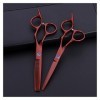 Cisailles pour la coupe de cheveux 6 pouces Vin Rouge Coiffure Ciseaux Coupe de cheveux Amincissement Coiffeur Maquillage Cis