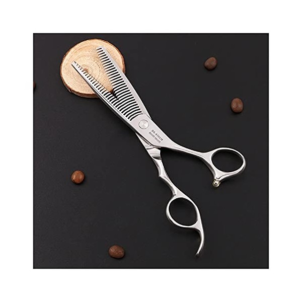 Générique Cisailles pour la Coupe de Cheveux Argent Double Face Coiffure Ciseaux, Cheveux Professionnels de Bord de Rasoir, C