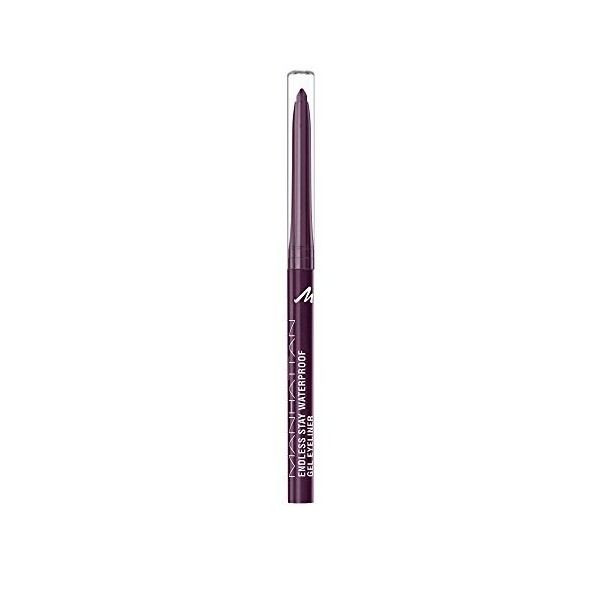 Manhattan Endless Stay Eyeliner en gel imperméable violet avec mine rotative sans pointe, couleur prune 009, 1 x 2,6 g