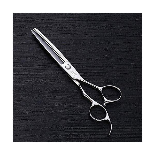 Outils de coupe des cheveux Tondeuse professionnelle en acier inoxydable for salon de coiffure de 6 pouces, cisaillement minc