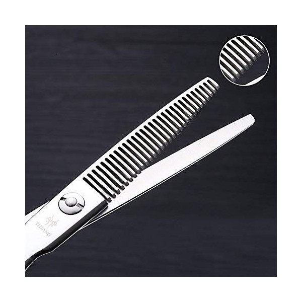 Outils de coupe des cheveux Tondeuse professionnelle en acier inoxydable for salon de coiffure de 6 pouces, cisaillement minc