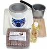 EPILWAX - Kit Epilation Complet à la Cire Chaude Pelable en Perles - Rose - 1kg - Cuve 800 ml - 1 Unité