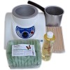 EPILWAX - Kit Epilation Complet à la Cire Chaude Pelable en Perles - Rose - 1kg - Cuve 800 ml - 1 Unité