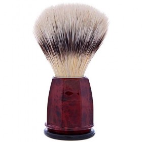 PLISSON - Blaireau Facette - Manche Effet Loupe de Noyer et Fibre Blanche - Made In France