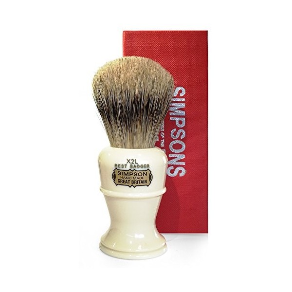 SIMPSONS COLONEL X2L BEST BADGER SHAVING BRUSH - blaireau de rasage poil de blaireau