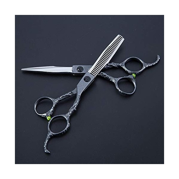 Ciseaux de coupe de cheveux, 6 pouces professionnels 440C Scorpion ciseaux de coupe ciseaux de coiffeur ciseaux amincissants 