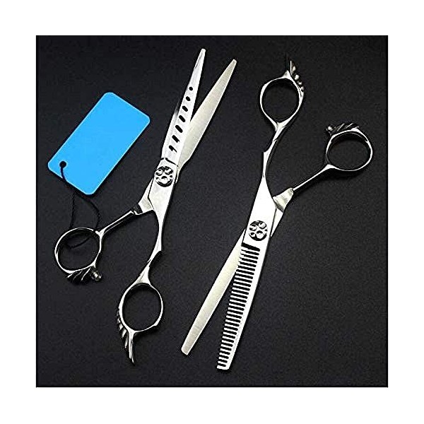 Ensemble de ciseaux de coiffure de 15,2 cm Kit de ciseaux professionnels pour lamincissement et la coupe des cheveux en acie