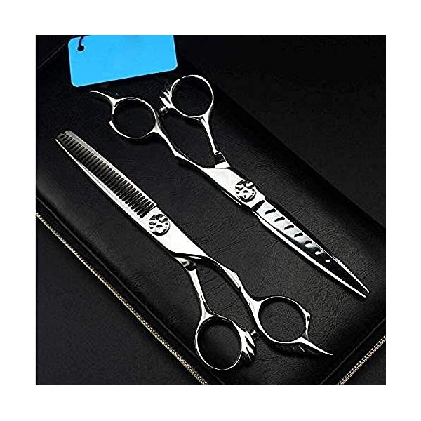 Ensemble de ciseaux de coiffure de 15,2 cm Kit de ciseaux professionnels pour lamincissement et la coupe des cheveux en acie