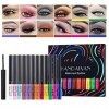 12 PCS Couleur Eyeliner Crayon Ensemble Mat Doublure Longue Durée Étanche Gel Crémeux Eyeliner Doux Ombre À Paupières Glissem