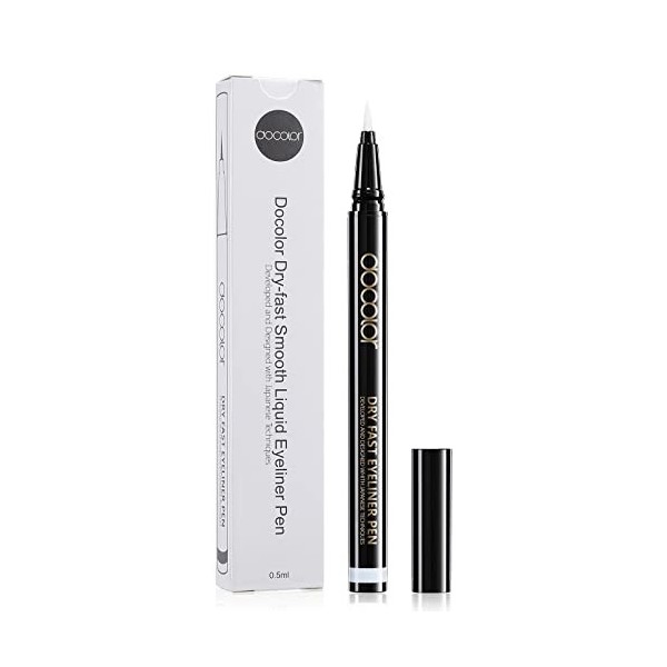 Docolor Eyeliner Liquide, Waterproof, Precision, Séchage Rapide, Blanc Eyeliner 12g, 1pièces