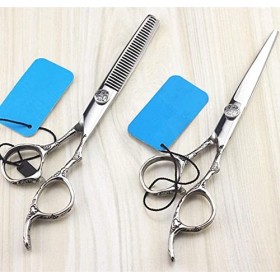 Ciseaux de coiffure professionnel 440c 6 pouces prune ciseaux de salon de coiffure coupe barbier maquillage ciseaux à effiler