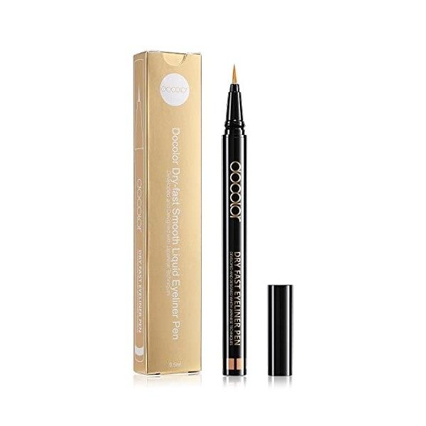 Docolor Eyeliner Liquide, Waterproof, Precision, Séchage Rapide, Blanc Eyeliner 12g, 1pièces