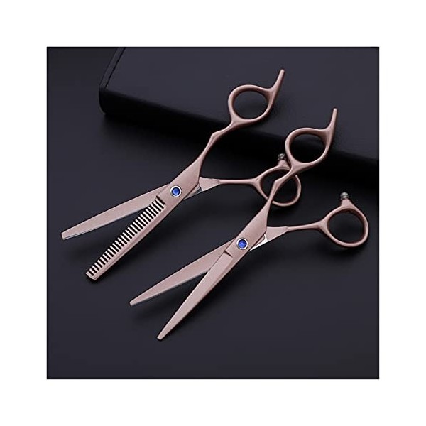 Cisailles pour la coupe de cheveux 6 pouces en or rose ciseaux de coiffure, amincissement des cheveux, ciseaux de maquillage,