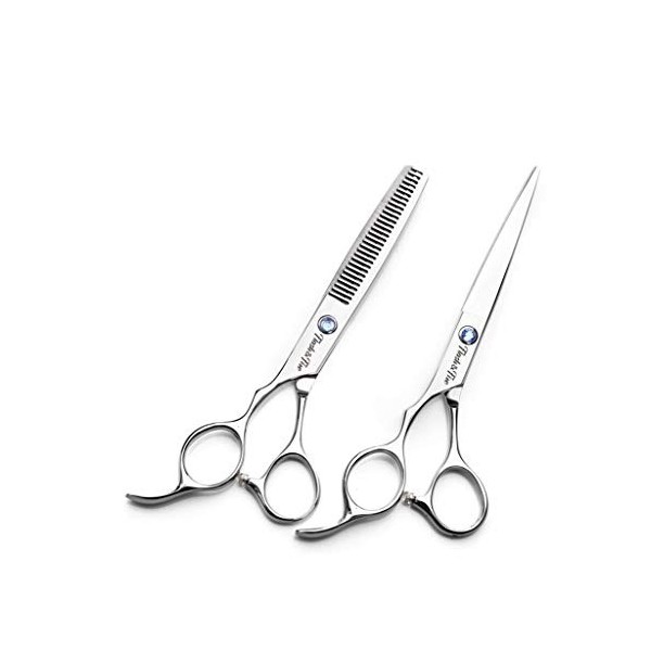 Chaomeiart Main Gauche Scissor Set Coupe De Cheveux De Coiffure 6.0 De Professionnels Dents Dosse Ciseaux Amincissants Accuei