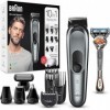 Braun MGK7221, Kit de tondeuse 10 en 1, 8 accessoires et rasoir Gillette Fusion5 ProGlide