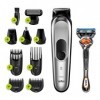 Braun MGK7221, Kit de tondeuse 10 en 1, 8 accessoires et rasoir Gillette Fusion5 ProGlide