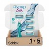 Schick Hydro Silk Rasoir pour peaux sensibles avec 5 lames de rasoir hydratantes