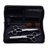 Ciseaux Cheveux Kits 6 Pouces, 440C Coiffeur Professionnel Coiffure Coupe Styling Set, Eclaircie Ciseaux & Droites Ciseaux Ba