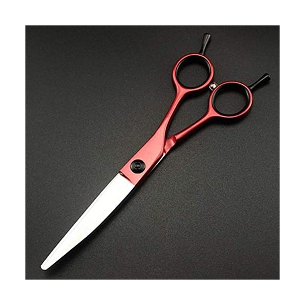 Ciseaux de coiffure professionnels, ciseaux de coiffure, ciseaux de barbier 6 pouces, vin rouge, FlatShear Red FlatShear 