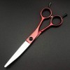 Ciseaux de coiffure professionnels, ciseaux de coiffure, ciseaux de barbier 6 pouces, vin rouge, FlatShear Red FlatShear 