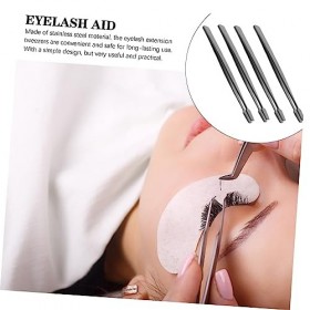 4 pcs Outil de précision pour cils Pince à épiler pour extension de cils Pince à épiler en acier inoxydable Timbre Applicateu...