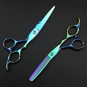 Ciseaux de Coiffure, Ciseaux de Coiffure Professionnels 440c Classiques 6 pouces Ciseaux de Salon de Coiffure Coupe Verte Cou