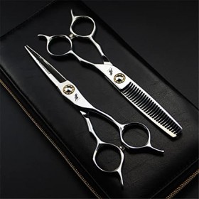 KOAIEZ Salon Multifonctionnel De 6,0 Pouces Salon Barber Cisaillement De Coiffure, Kit De Ciseaux De Coupe De Cheveux Profess