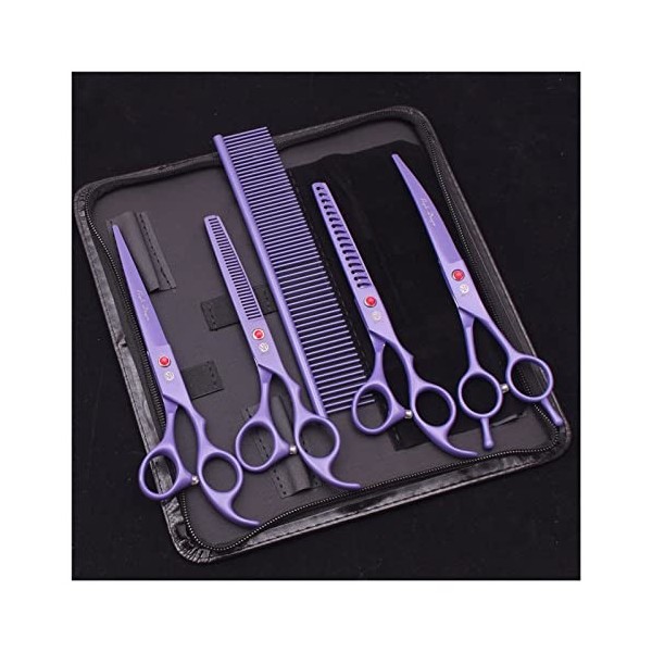 DiJiu Ciseaux de Coupe de Cheveux Kit de caissons de Ciseaux de beauté kit de Coiffure à Cheveux Ciseaux de Coiffeur Professi