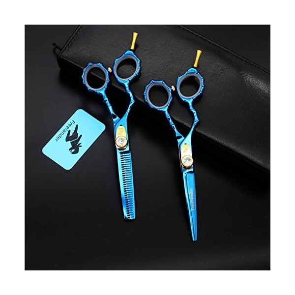 Chaomeiart Main Gauche 5.5 Ciseaux De Coiffure Set Ciseaux Plat Dents Coupe Dilution Ciseaux Coiffeur Professionnel Japan Ste