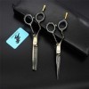 5.5 Pouces Gauche Ciseaux Main Coiffure Set Ciseaux Dilution Acier Professionnel Salon De Coiffure Coupe De Cheveux Japon Sal