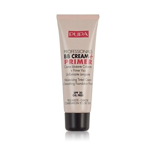 Pupa Milano Professionals BB Cream Plus Primer SPF 20-001 Nude - Combination To Oily Skin For Women 1.69 oz Primer