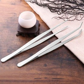 Pince à épiler en acier inoxydable, pince à épiler droite et incurvée en acier inoxydable, pince à épiler pour extensions de ...