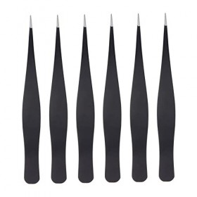 6 pièces pince à épiler Kit de cosmétologie pince à cils Kit de manucure pinces de précision pince à greffer de cils pince à 