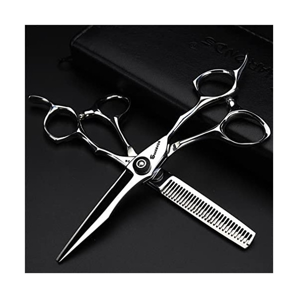 Ensembles De Ciseaux De Coupe De Cheveux Argent De 6,0 Pouces, Ciseaux De Coupe De Cheveux De Coupe Outils De Kit De Coupe,