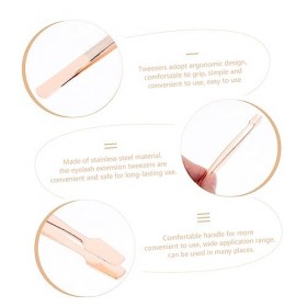4 Pièces Outil de Mascara Pincettes à Cils Pincettes à Cils pour Faux Cils Pincettes pour Extensions de Cils Pincettes Applic...