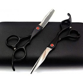 Générique Ciseaux De Coiffeur Ciseaux De Coiffure Professionnels Et Ciseaux Amincissants Ciseaux De Cheveux 440C avec Poignée