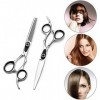 Ciseaux de coiffeur 6 pouces ensemble de ciseaux de coiffure professionnels cisaillement plat dents cisaillement amincissemen