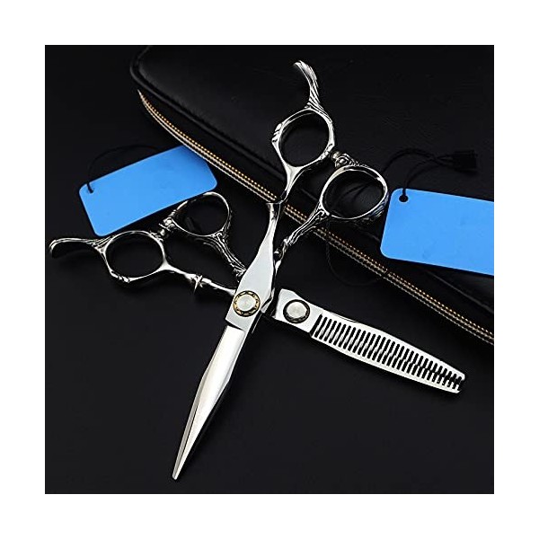 ciseaux de coiffeur Ciseaux de coupe de cheveux, 6 pouces japon 9cr13 acier portant des ciseaux de cheveux maquillage coupe c