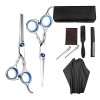 Générique Ciseaux de Coiffure Professionnels Kit Ciseaux Ciseaux Ciseaux Ciseaux Hair Brown Clip Cape Toilettage Peigne pour 